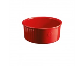 EMILE HENRY Керамична купа за суфле "SOUFFLE BAKING DISH" - Ø 23 см - цвят червен