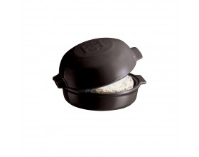 EMILE HENRY Керамична форма за печене с капак "CHEESE BAKER" - Ø 19 см - цвят черен
