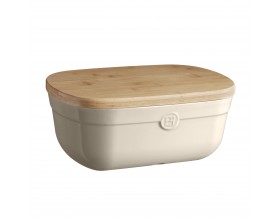 EMILE HENRY Кутия за хляб с дъска "BREAD BOX" - цвят екрю