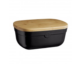 EMILE HENRY Керамична кутия за хляб с дъска за рязане "BREAD BOX" - цвят трюфел