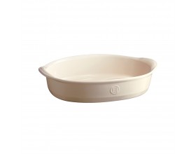 EMILE HENRY Керамична тава "OVAL OVEN DISH" - 35х22,5 см - цвят екрю