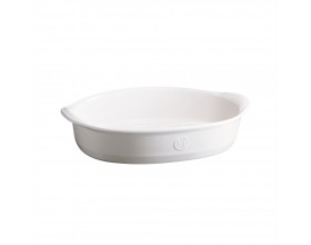 EMILE HENRY Керамична тава "OVAL OVEN DISH" - 35х22,5 см - цвят бял