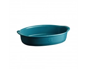 EMILE HENRY Керамична тава "OVAL OVEN DISH" - 35х22,5 см - цвят син