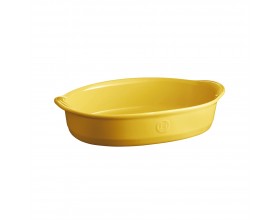 EMILE HENRY Керамична тава "OVAL OVEN DISH" - 35х22,5 см - цвят жълт