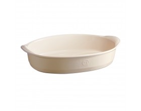 EMILE HENRY Керамична овална форма за печене "LARGE OVAL OVEN DISH" - 41,5 х 26,5 см - цвят екрю