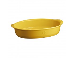 EMILE HENRY Керамична овална форма за печене "LARGE OVAL OVEN DISH" - 41,5 х 26,5 см - цвят жълт