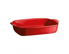 EMILE HENRY Керамична тава "LARGE RECTANGULAR OVEN DISH" - 42х28 см - цвят червен