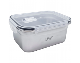 Nerthus Стоманена херметически кутия за храна за микровълнова - 1200 мл.
