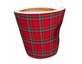 Nerthus Порцеланова чаша за кафе “RED TARTAN“ - 100  мл