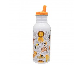 Nerthus Детска бутилка със сламка “ДЖУНГЛА“ - 500 мл.