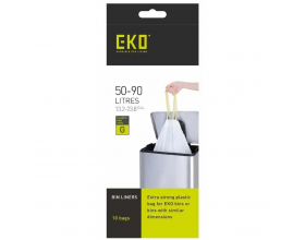 EKO 10 бр. Торби за смет с връзки EKO, размер G, 50-90 л.