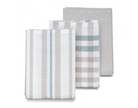 KELA Комплект от 3 бр. домакински кърпи за съдове “Pasado“ - 65х45 см - сребристо сиви