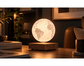 GINGKO Левитираща смарт лампа EARTH - цвят орех
