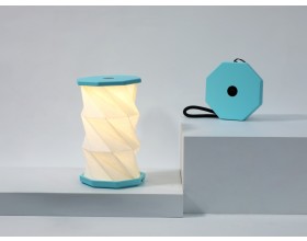 GINGKO Сгъваема смарт лампа “Mini Twist Hexagon“ - цвят син