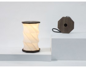 GINGKO Сгъваема смарт лампа “Mini Twist Hexagon“ - цвят орех