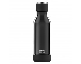 ASOBU Двустенна бутилка “INNER PEACE“ стъкло/тритан - 500 мл - цвят черен