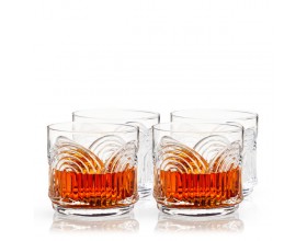 VISKI Кристални чаши за уиски във винтидж стил “BEAU“ 4бр. - 325мл.
