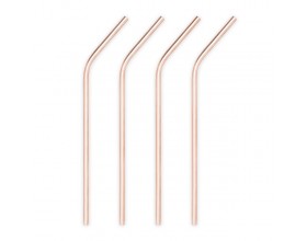 VISKI Коктейлни сламки 20 см “SUMMIT COPPER“- 4 бр. 