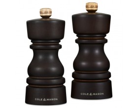 COLE & MASON Комплект мелнички за сол и пипер “LONDON“ - 13 см. - цвят тъмен шоколад