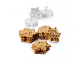 IBILI Комплект от 3 бр. форми за сладки "Снежинки" 