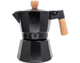 Nerthus Алуминиева индукционна кафеварка за 3 кафета - черна