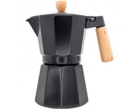 Nerthus Алуминиева индукционна кафеварка за 6 кафета - черна