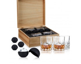 VISKI Комплект за уиски в дървена кутия - 8 части