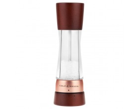 COLE & MASON Мелничка за сол “DERWENT CHESTNUT ROSE GOLD“ - 19 см. - с механизъм за прецизност - цвят орех / розово злато