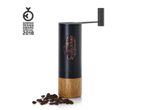 AdHoc Ръчна кафемелачка Mrs. Bean - черна стомана/акация