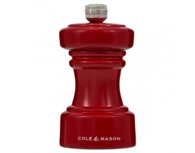 COLE & MASON Мелничка за пипер “HOXTON“ - 10,4 см. - цвят червен гланц