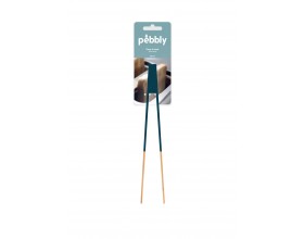 PEBBLY Бамбукова щипка 24 см - синя