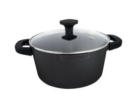 Nerthus Индукционна тенджера със стъклен капак - Ø 28 см.