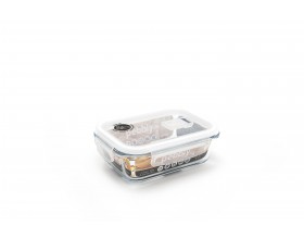 PEBBLY Правоъгълна стъклена кутия за храна - 650 мл.