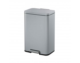 EKO Кош за отпадъци с педал “MADISON“ - 50 литра - сив/мат