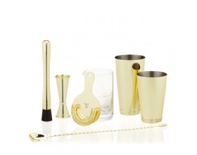 VISKI Сет за коктейли 7 части “BELMONT“ - цвят злато