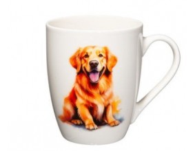 4LIVING Порцеланова чаша с дръжка “Златен ретривър“ - 340 мл.
