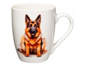 4LIVING Порцеланова чаша с дръжка “Немска овчарка“ - 340 мл.