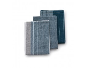 KELA Комплект от 3 бр. домакински кърпи за съдове “Pasado“ - 65х45 см - тъмно сини