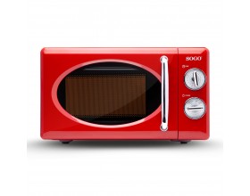 SOGO Ретро микровълнова фурна 20 л. - 700W - червена