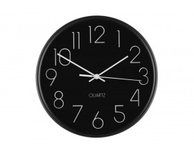 4LIVING Часовник за стена “Hour“ - цвят черен - Ø 25 см.