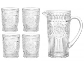 TAMMER BRANDS Комплект стъклена кана с 4 бр. чаши