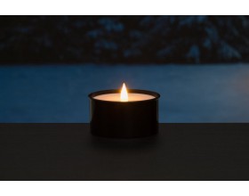 FINNLUMOR LED свещ с 3D пламък “Marchall“ - черна