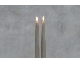 FINNLUMOR LED свещи с 3D пламък 2 бр. - сиви