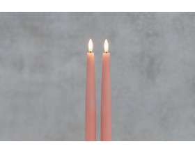 FINNLUMOR LED свещи с 3D пламък 2 бр. - розови