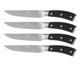 MAKU Комплект ножове за стек и пица с дръжка от Pakka дърво - 4 бр.