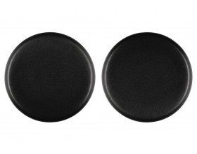 MAKU Подложна/Основна чиния Robuste 2 бр. Ø 26 см. - черен мат с повърхност стил чугун