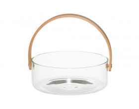 MAKU Стъклена купа за сервиране Ø 18 см. с дръжка