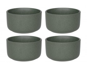 MAKU Комплект керамични купички за суфле / крем брюле - 4 бр. 175 мл. - зелени