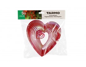 TARMO Градинска декорация/Птицегон - светлоотразително сърце - червено
