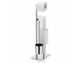 KELA К-т стойка за тоалетна хартия, четка за тоалетна и държач за рез. ролки “Style 2.0“ - полирана - свободно стояща